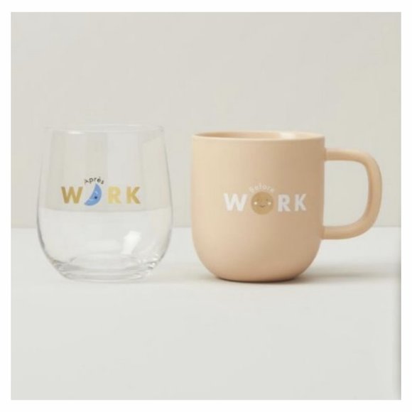 Indigo - Before & Après Work Coffee Mug & Stemless Wine Glass Gift - Picture 5 of 7